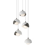 Brooklyn Multi Light Pendant - Dark Smoke / White