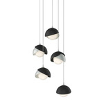 Brooklyn Multi Light Pendant - Black Outer Shade / Vintage Platinum Inner Shade