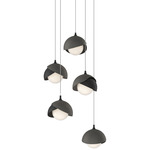 Brooklyn Multi Light Pendant - Black / Natural Iron