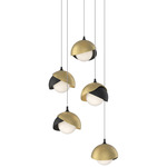 Brooklyn Multi Light Pendant - Black / Modern Brass