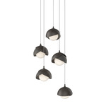 Brooklyn Multi Light Pendant - Oil Rubbed Bronze Outer Shade / Natural Iron Inner Shade