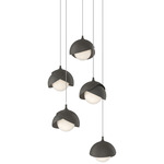 Brooklyn Multi Light Pendant - Natural Iron / Dark Smoke