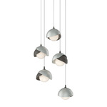 Brooklyn Multi Light Pendant - Vintage Platinum Outer Shade / Dark Smoke Inner Shade