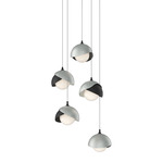 Brooklyn Multi Light Pendant - Vintage Platinum Outer Shade / Black Inner Shade