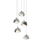 Brooklyn Multi Light Pendant - Vintage Platinum Outer Shade / Natural Iron Inner Shade