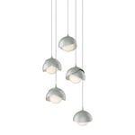 Brooklyn Multi Light Pendant - Vintage Platinum Outer Shade / Vintage Platinum Inner Shade