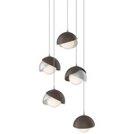 Brooklyn Multi Light Pendant - Vintage Platinum / Bronze