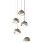 Brooklyn Multi Light Pendant - Vintage Platinum / Soft Gold