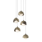 Brooklyn Multi Light Pendant - Soft Gold Outer Shade / Bronze Inner Shade
