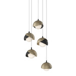 Brooklyn Multi Light Pendant - Soft Gold Outer Shade / Black Inner Shade