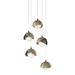 Brooklyn Multi Light Pendant - Soft Gold Outer Shade / Ink Inner Shade
