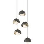 Brooklyn Multi Light Pendant - Soft Gold / Natural Iron