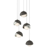 Brooklyn Multi Light Pendant - Sterling / Dark Smoke