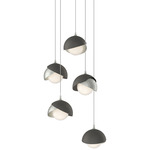 Brooklyn Multi Light Pendant - Sterling / Natural Iron