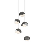 Brooklyn Multi Light Pendant - Ink Outer Shade / White Inner Shade