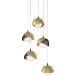 Brooklyn Multi Light Pendant - Ink / Modern Brass