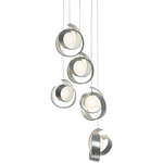 Riza Round Multi Light Pendant - Vintage Platinum / Opal