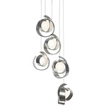 Riza Round Multi Light Pendant - Sterling / Opal