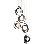 Riza Round Multi Light Pendant - Ink / Opal