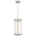 Athena Tall Pendant - White / Clear