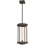 Athena Tall Pendant - Bronze / Clear