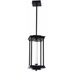 Athena Tall Pendant - Black / Clear