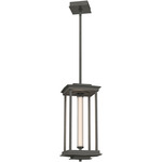 Athena Tall Pendant - Natural Iron / Clear