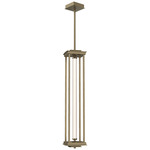 Athena Tall Pendant - Soft Gold / Clear