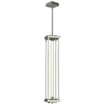 Athena Tall Pendant - Sterling / Clear