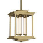 Athena Pendant - Modern Brass / Clear