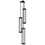 Athena Multi Light Pendant - Black / Clear