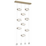 Gatsby Linear Long Pendant - Modern Brass / Crystal