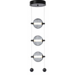 Abacus Vertical Pendant - Black / Cool Grey