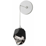 Chrysalis Wall Sconce - White / Black Crystal