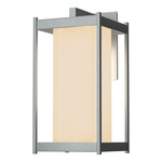 Cela Outdoor Wall Sconce - Coastal Burnished Steel / Opal