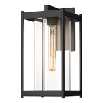 Cela Outdoor Wall Sconce - Coastal Black / Clear