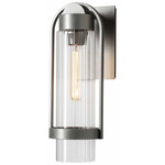 Alcove Outdoor Wall Sconce - Coastal Burnished Steel / Clear