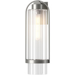 Alcove Outdoor Wall Sconce - Coastal Burnished Steel / Clear