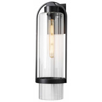 Alcove Outdoor Wall Sconce - Coastal Black / Clear