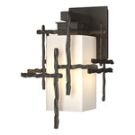 Tura Outdoor Wall Sconce - Coastal Dark Smoke / Opal