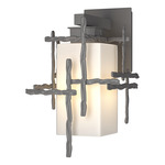 Tura Outdoor Wall Sconce - Coastal Burnished Steel / Opal