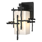 Tura Outdoor Wall Sconce - Coastal Black / Opal