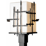 Tura Outdoor Post Light - Coastal Oil Rubbed Bronze / Opal