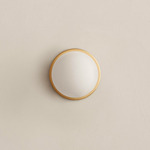 Orb Slim Surface Mount - Brass / White