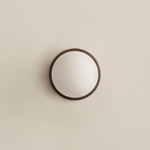 Orb Slim Surface Mount - Blackened Brass / White