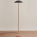 Arundel Floor Lamp - Peach / Black Shade
