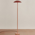 Arundel Floor Lamp - Peach / Oxide Red Shade