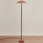 Arundel Floor Lamp - Oxide Red / Peach Shade