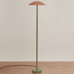 Arundel Floor Lamp - Reed Green / Peach Shade