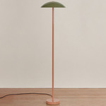 Arundel Floor Lamp - Peach / Reed Green Shade